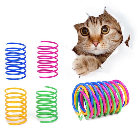 Pet Toy Color Plastic Spring Cat Beating Toy