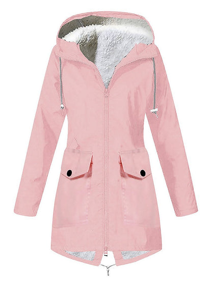 Women's Fleece Outdoor Mountain Climbing Clothes Hooded Jacket