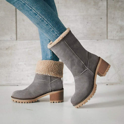 Women's Cosy Winter Boots Premium Suede Snow Chunky Ankle Boots