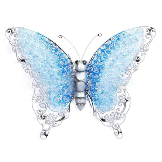 Butterfly Wall Decor with Blue Wing Scales