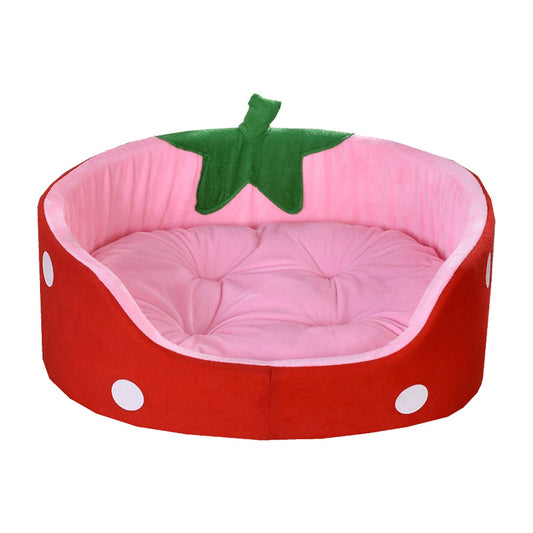 Soft Comfortable And Cute Strawberry-shaped Pet Nest