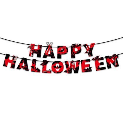Halloween Spoof Horror Props Party Decoration Pull Flag
