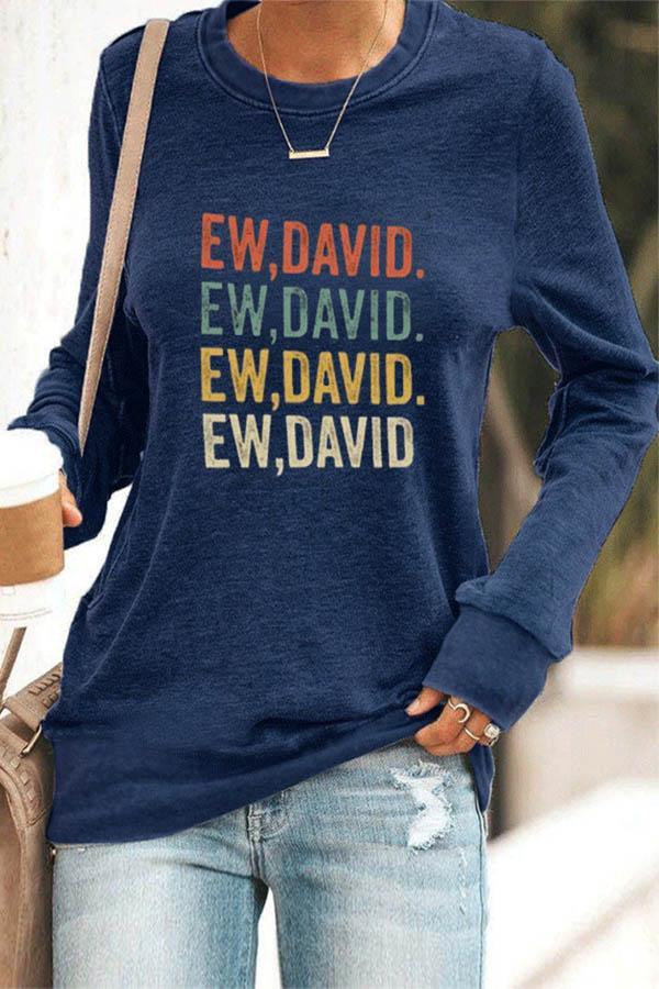 Women's T-Shirt Ew David Rainbow Color Print Tee