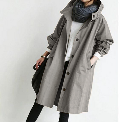 Fall Long Hooded Jacket For Women