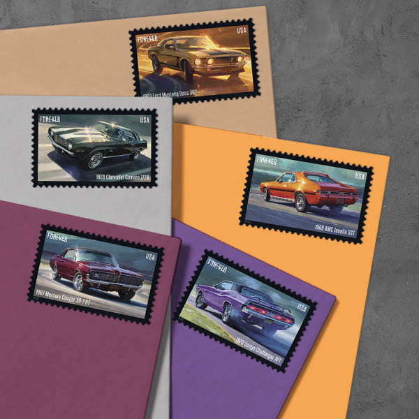 2022 USPS Pony Cars Stamps