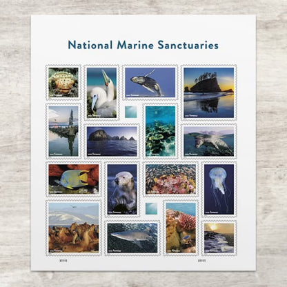 2022 US National Marine Sanctuaries Forever Postage Stamps