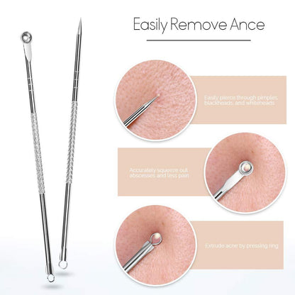 6 Pcs Blackhead Remover Comedone Extractor Tool Acne Removal Tool