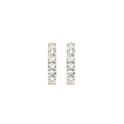 18k Gold Plated Earring Cubic Mini Hoops