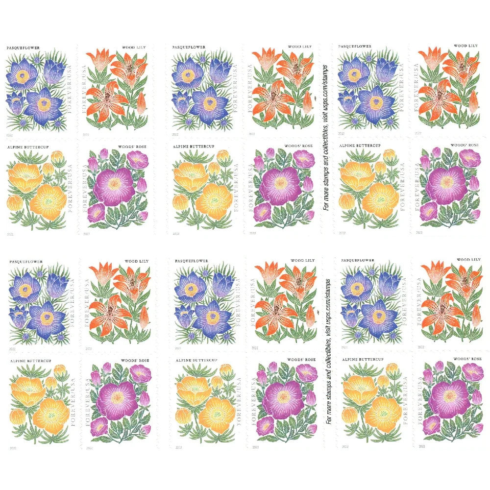 (2022) USPS Mountain Flora First-Class Forever Stamps