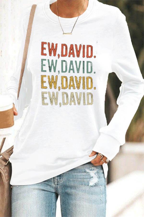 Women's T-Shirt Ew David Rainbow Color Print Tee