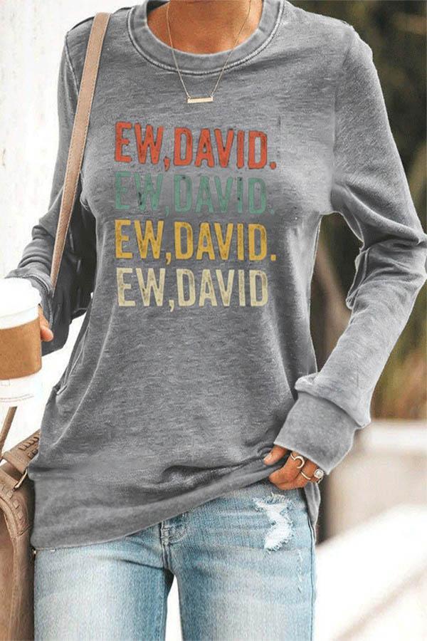 Women's T-Shirt Ew David Rainbow Color Print Tee