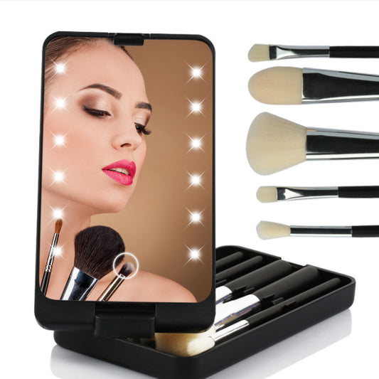 Portable LED Makeup Mirror Storage Box