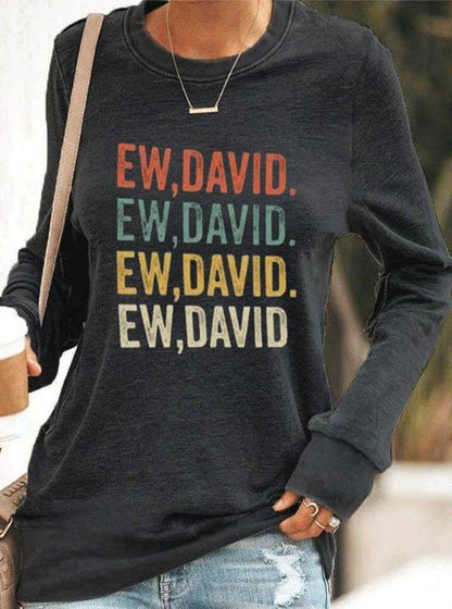 Women's T-Shirt Ew David Rainbow Color Print Tee