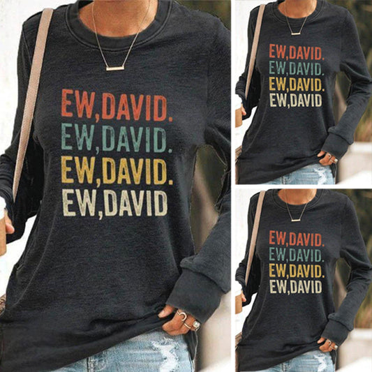 Women's T-Shirt Ew David Rainbow Color Print Tee