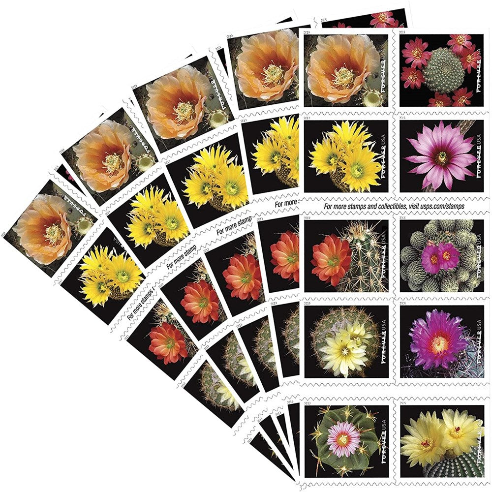 (2019) USPS Cactus Flowers Forever First Class Postage Stamps