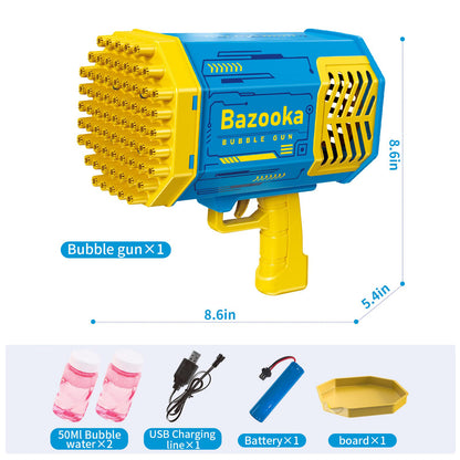 Colorful Lights 69 Hole Bazooka Bubble Gun Toy