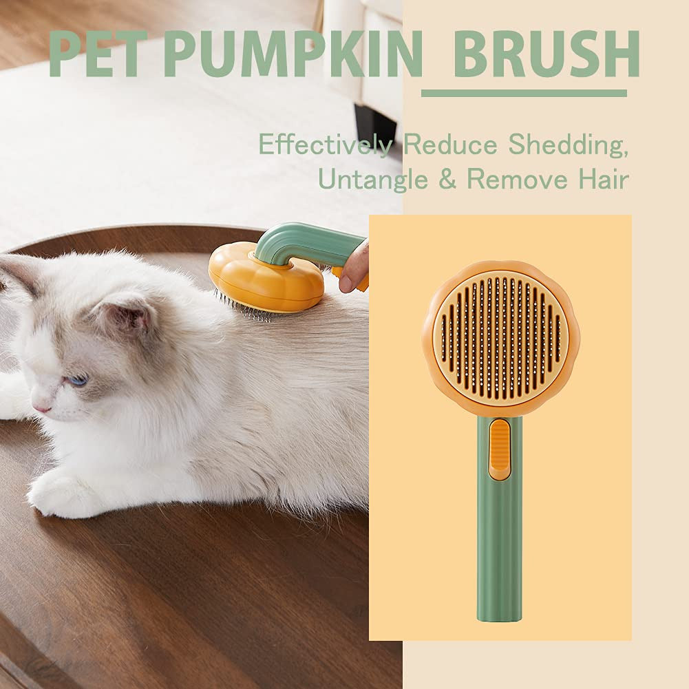 Pet Cleaning Brush Cat Grooming Pumpkin Brush