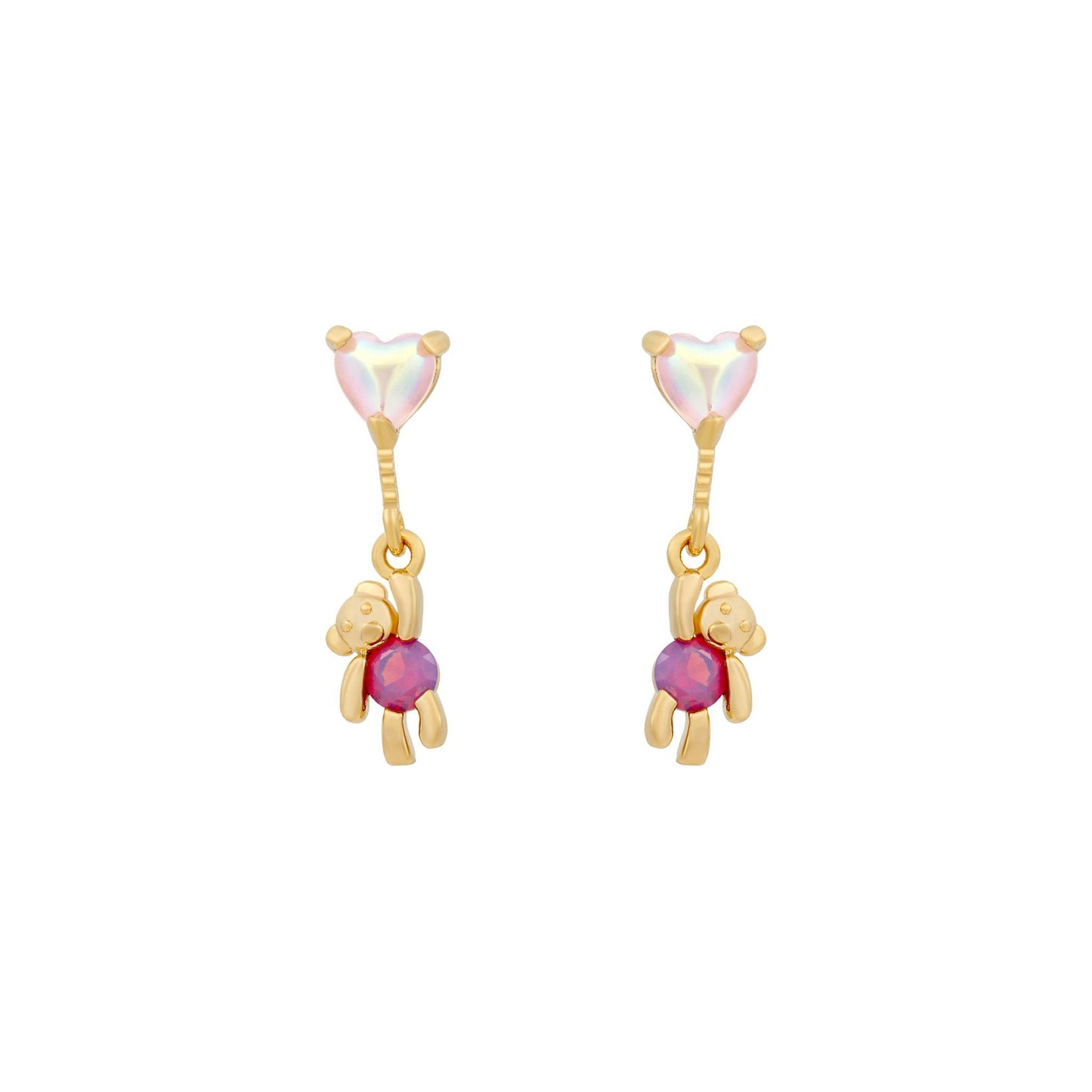 18k Gold Plated Earring Bear Hug Earrings