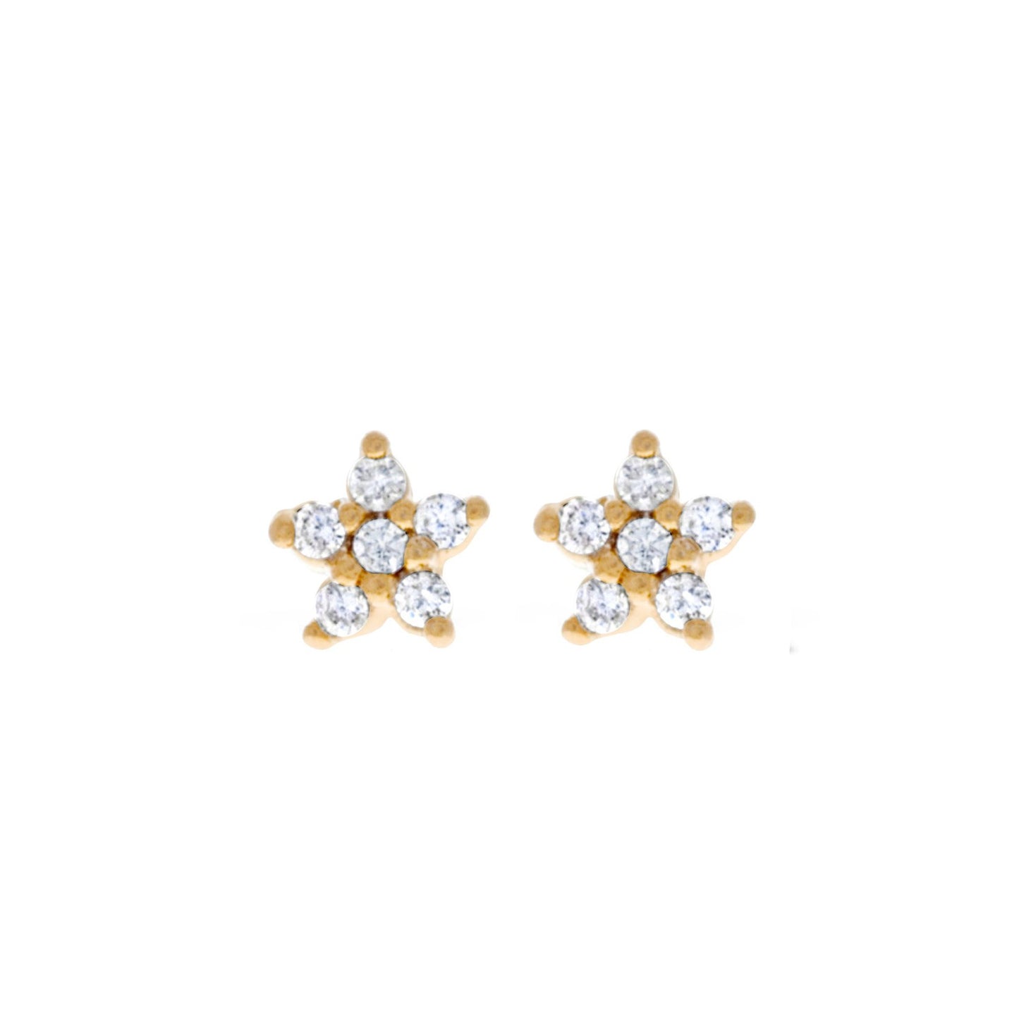 18k Gold Plated Ear Studs Teeny Tiny Star Studs