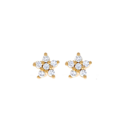 18k Gold Plated Ear Studs Teeny Tiny Star Studs