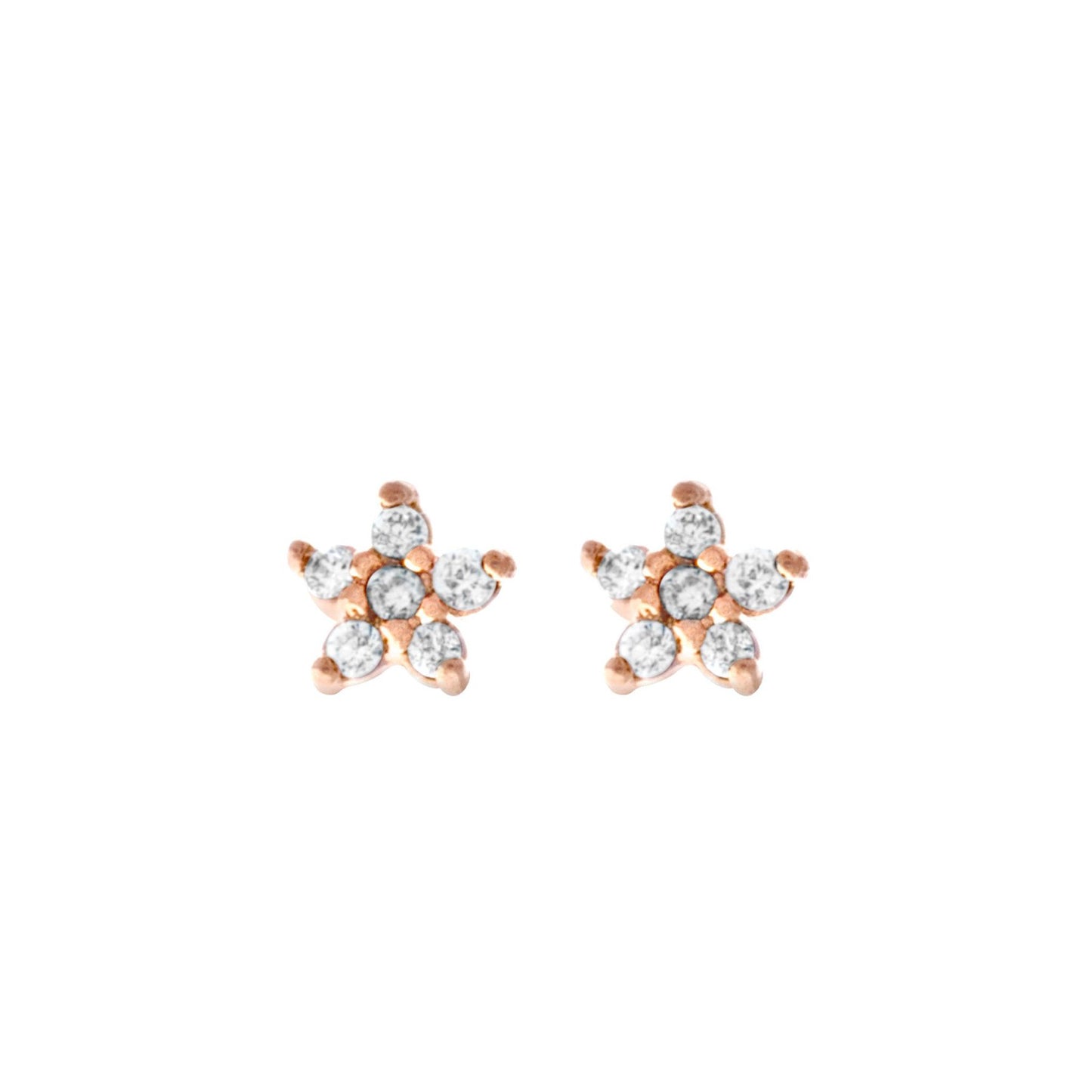 18k Gold Plated Ear Studs Teeny Tiny Star Studs