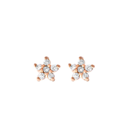 18k Gold Plated Ear Studs Teeny Tiny Star Studs