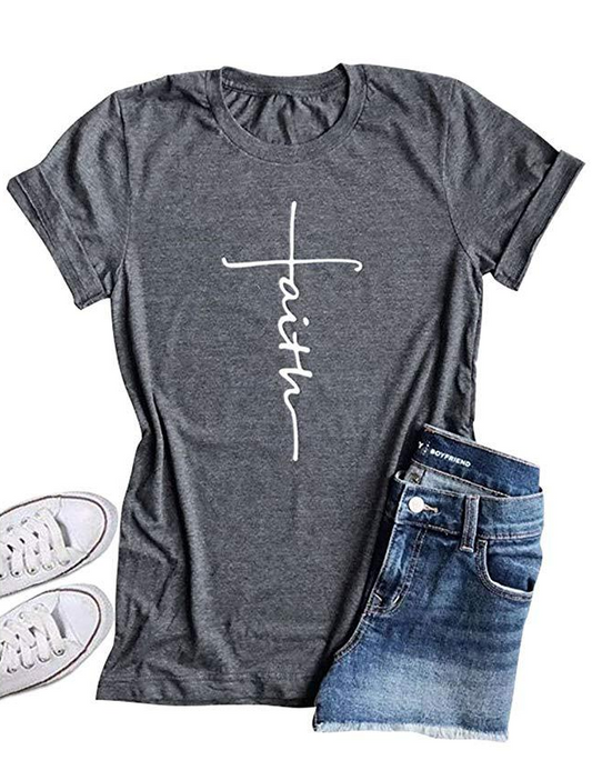 Women's T-Shirt Grey Faith Tee