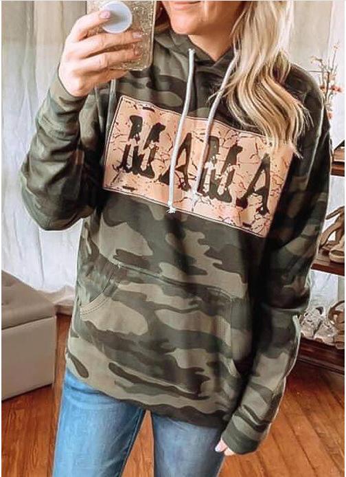 Camouflage Mama Sweater Hoodie Sweatshirt