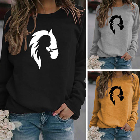 Women's Equestrian Printed Sweatshirt