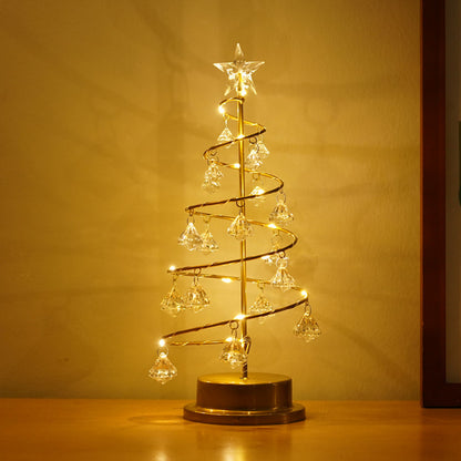 LED Decorative Night Light Crystal Diamond Christmas Tree Light