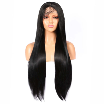 Women's Wig Long Straight Hair Front Lace Chemical Fiber Women's Wig