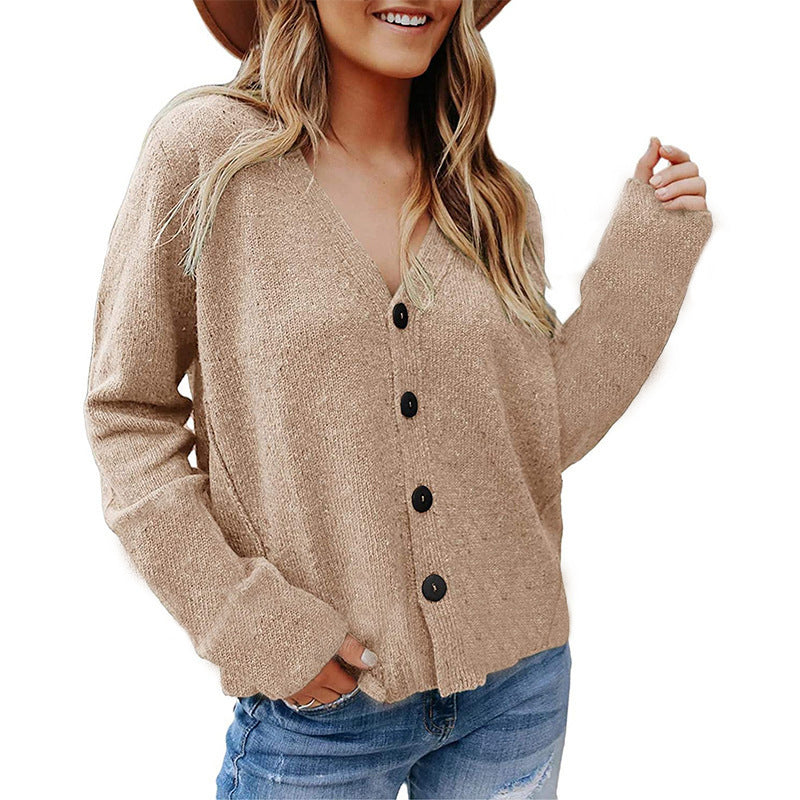 Women's Solid Color Casual Spring Cardigan Jacket