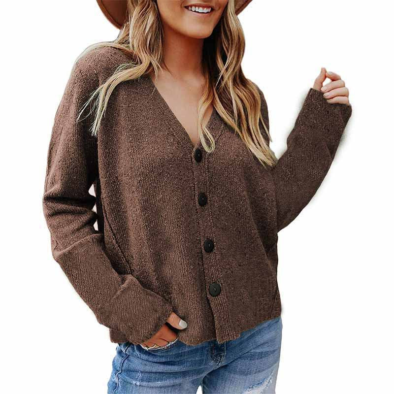Women's Solid Color Casual Spring Cardigan Jacket