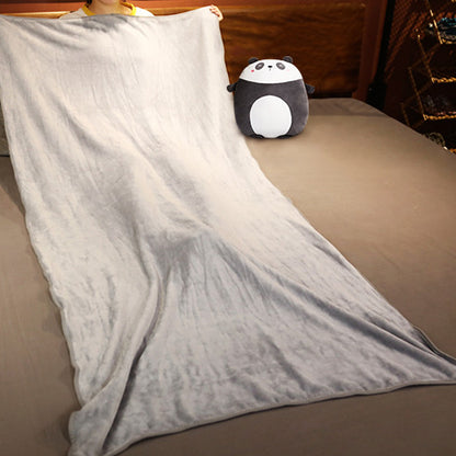 Cute Panda Throw Pillow Quilt Dual Purpose Pillow