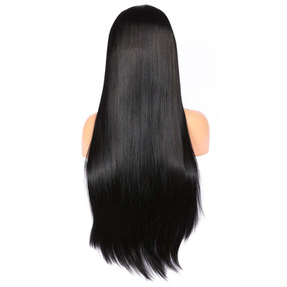 Women's Wig Long Straight Hair Front Lace Chemical Fiber Women's Wig