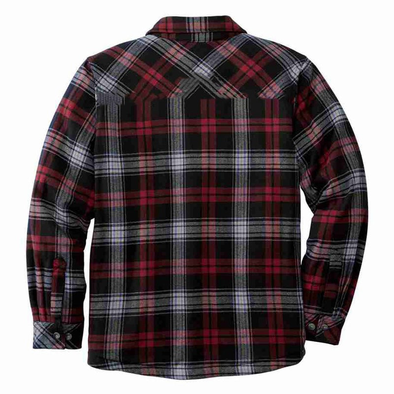 Men's Thick Plush Plaid Coat