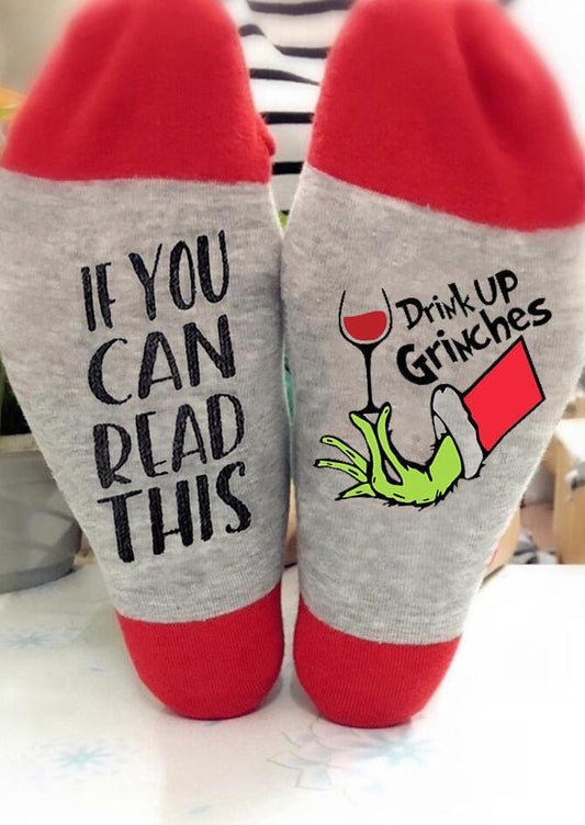 Drink Up Grinches Socks