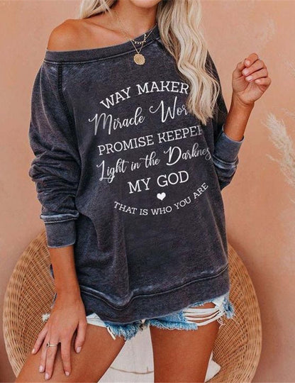Way Maker Miracle Worker Promise Keeper Sweatshirt