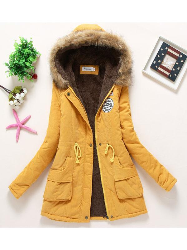 Women's Winter Coats Hooded Faux Fur Coat Jacket