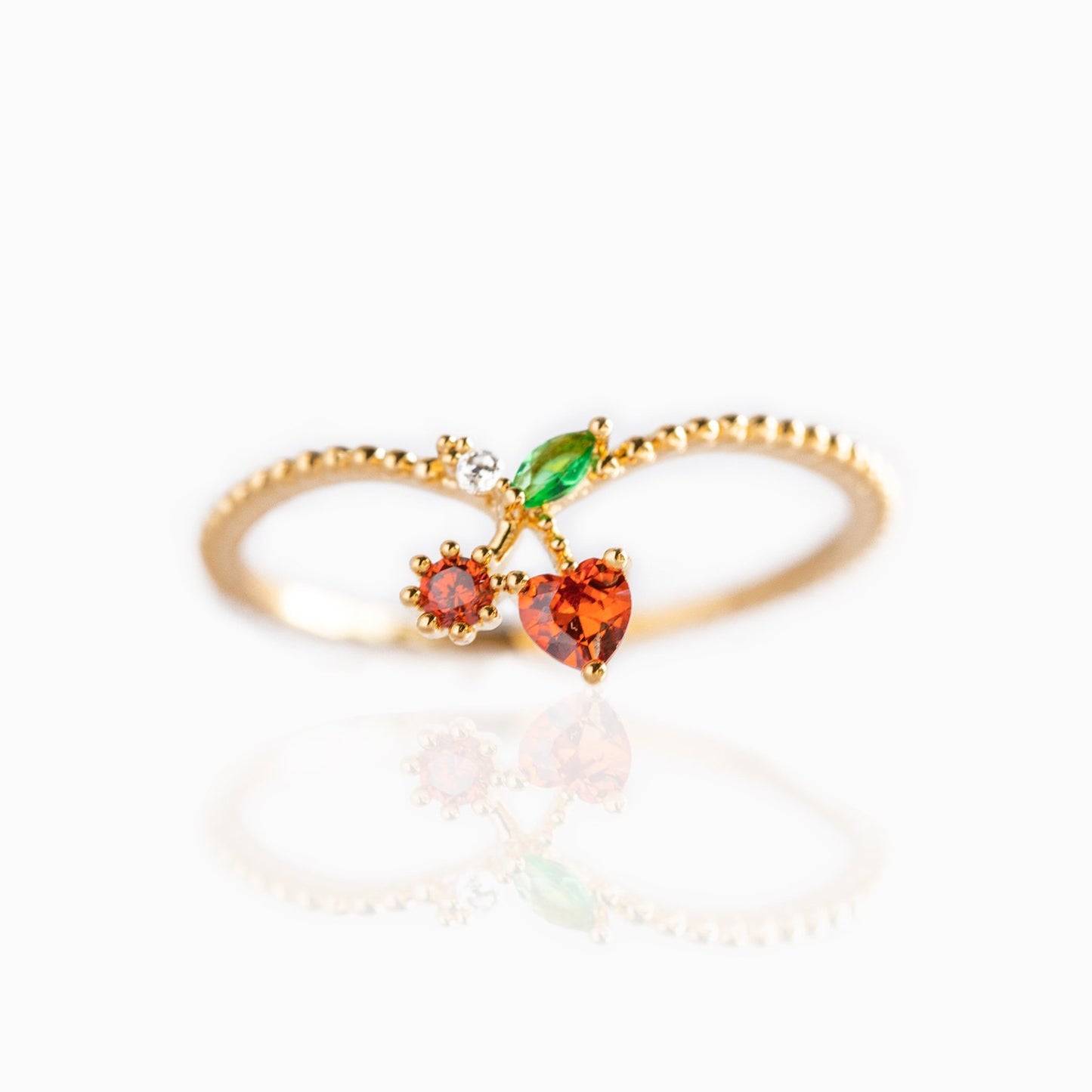 18k Gold Plated Exquisite Cherry Ring