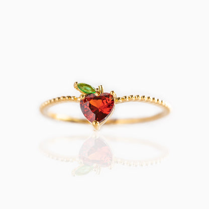 18k Gold Plated Exquisite Ring Apple Ring
