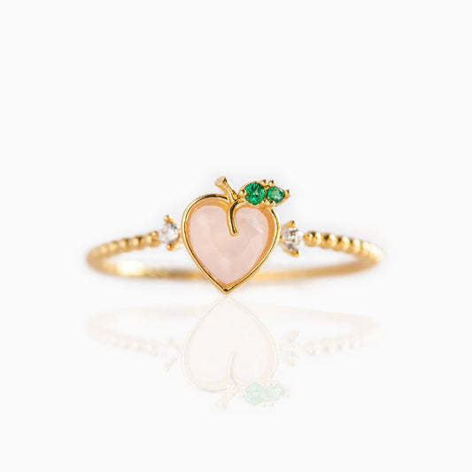 18k Gold Plated Exquisite Ring Perfect Peach Ring