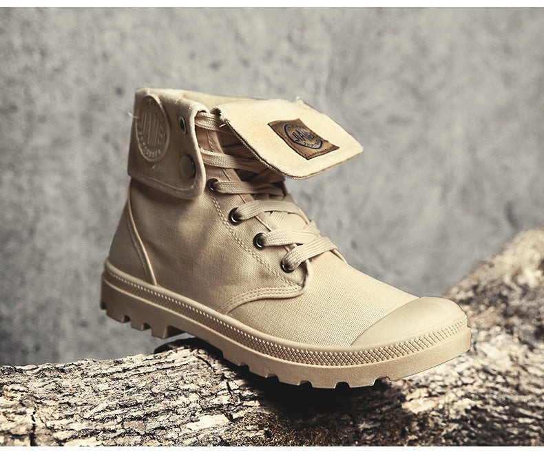 Men's Martin Boots High-top Canvas Shoes Outdoor Tooling Boots