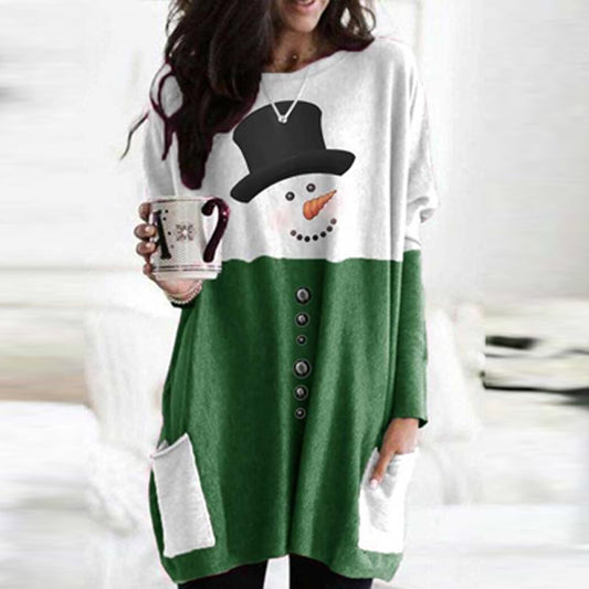 Women's Casual Loose Christmas T-Shirt