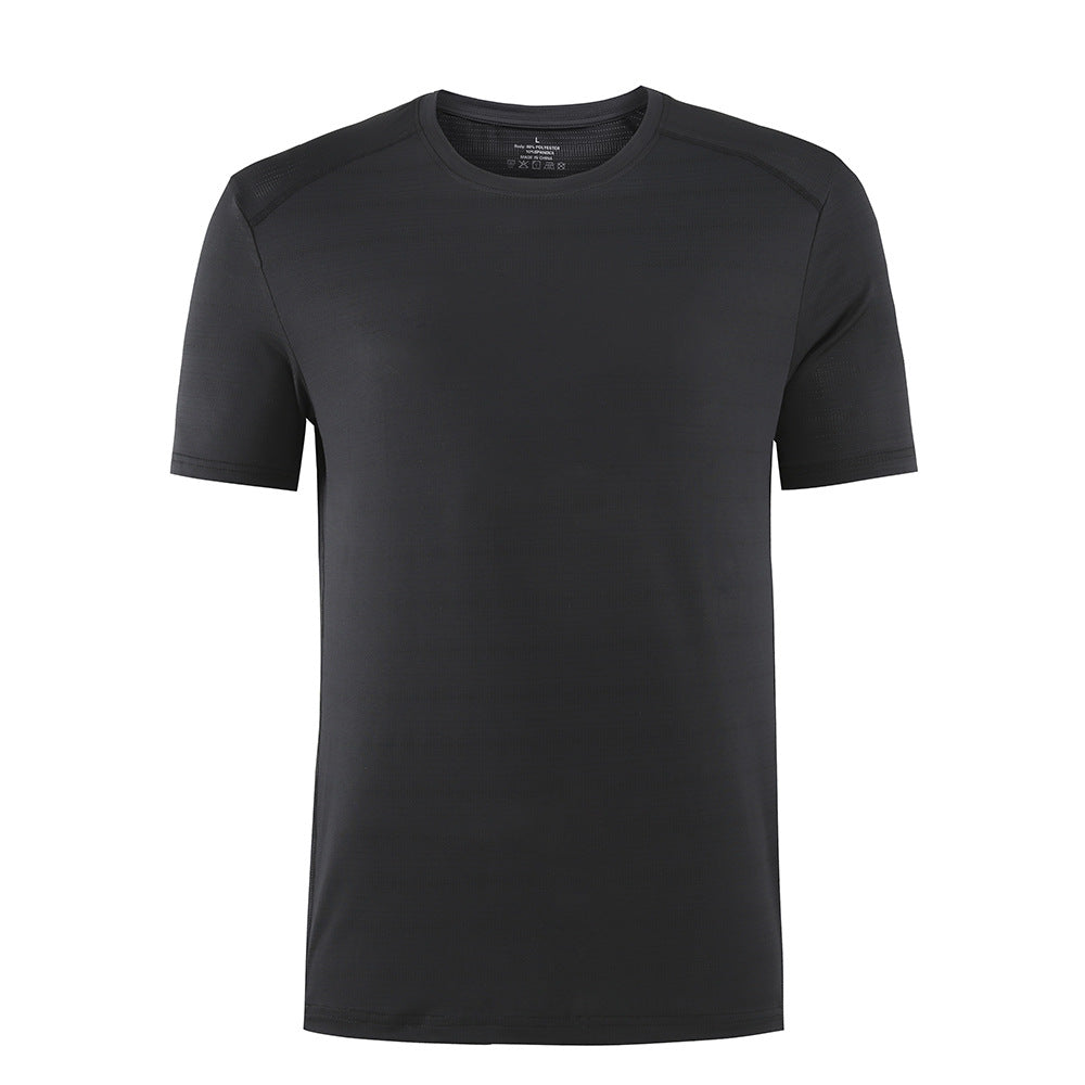 Men's Quick Dryer Round Neck Short Sleeve Fitness Sports T-Shirt ...