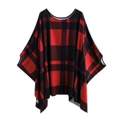 Women's Casual Plaid Print Shawl