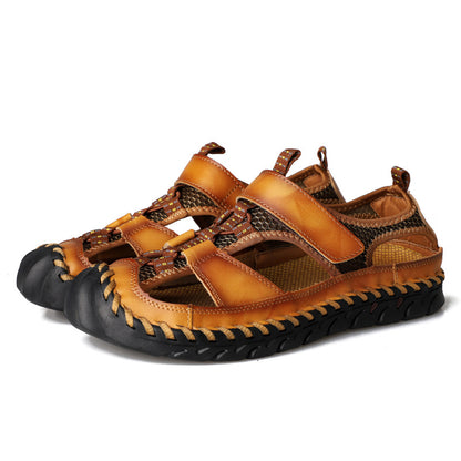 Men'S Summer Casual Sandals Leather Shoes