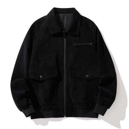 Men's Corduroy Cardigan Pocket Casual Jacket