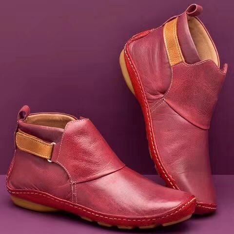 Women's Comfort Leather Flat Boots
