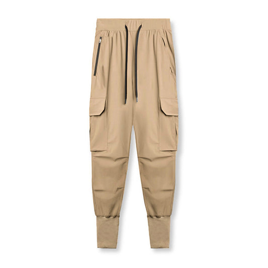 Men's Sports Trousers Multi Pocket Cargo Pants Threaded Foot Pants